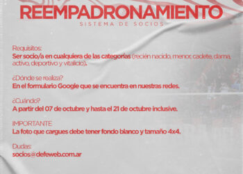 REEMPADRONAMIENTO DE SOCIOS/AS