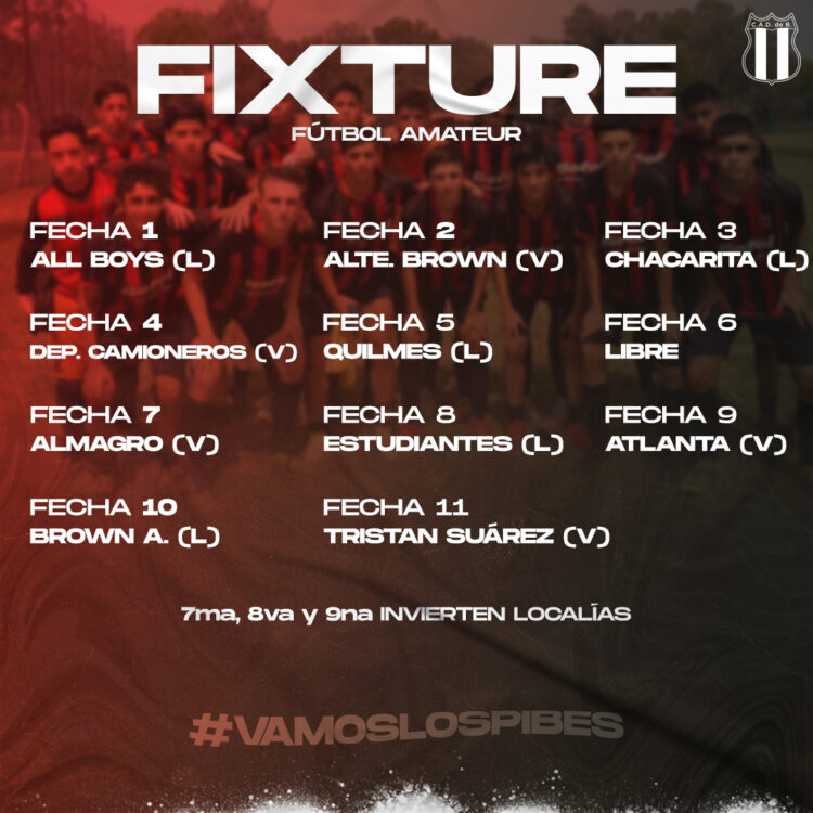 Fixture fútbol amateur