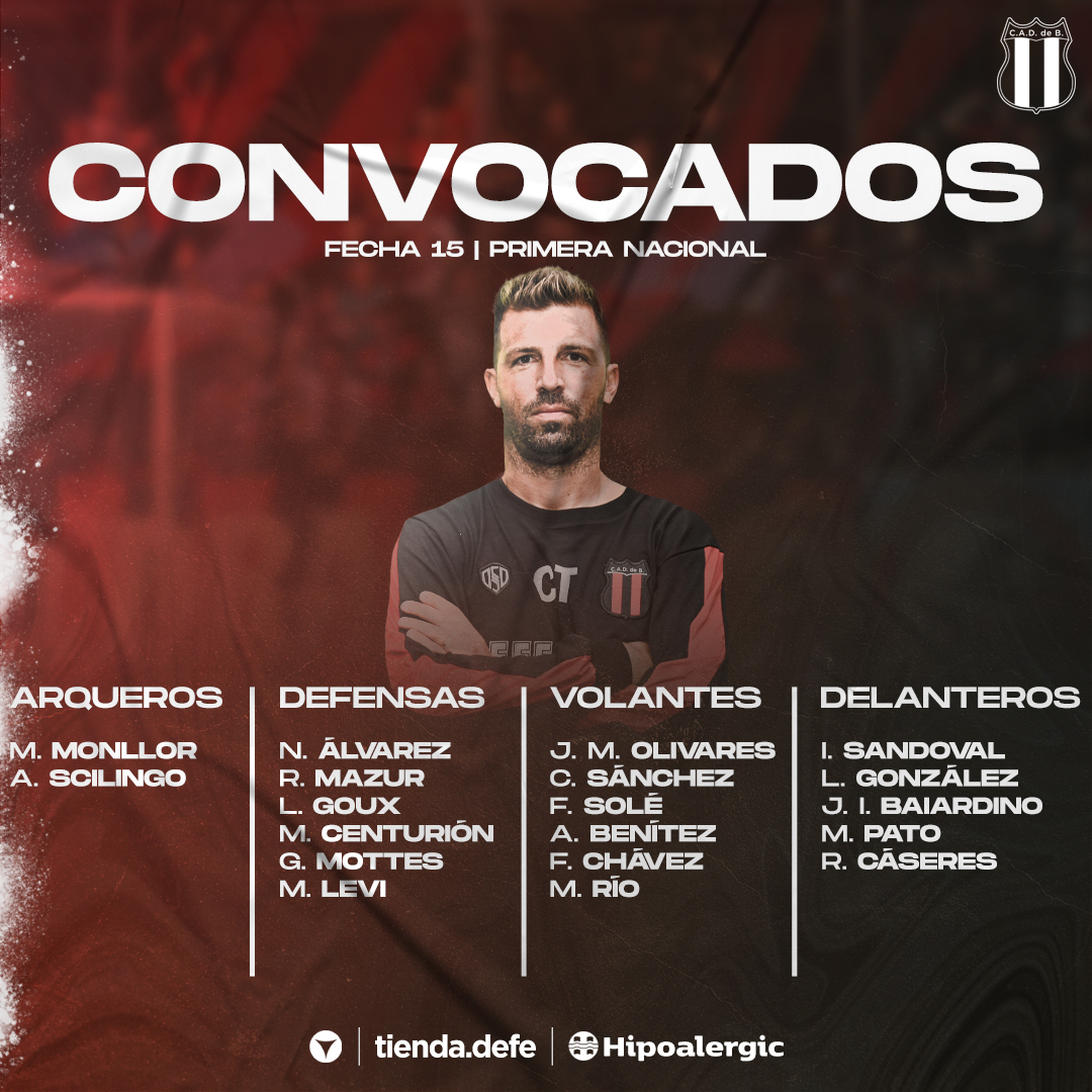 Lista de convocados VS Instituto