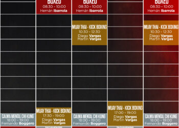 Grilla actividades gimnasio